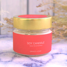 画像をギャラリービューアに読み込む, アロマキャンドル ピーチ 金木犀の香り【ソイキャンドル】