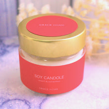 画像をギャラリービューアに読み込む, アロマキャンドル ピーチ 金木犀の香り【ソイキャンドル】
