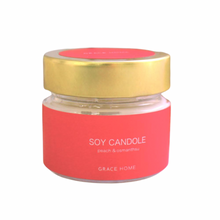 画像をギャラリービューアに読み込む, アロマキャンドル ピーチ 金木犀の香り【ソイキャンドル】