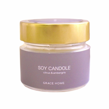画像をギャラリービューアに読み込む, アロマキャンドル シトラスとアンバーの香り 【ソイキャンドル】
