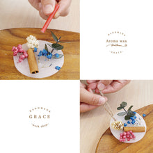 画像をギャラリービューアに読み込む, アロマワックスサシェキット グリーンの香り&かすみ草【手作り体験キット】