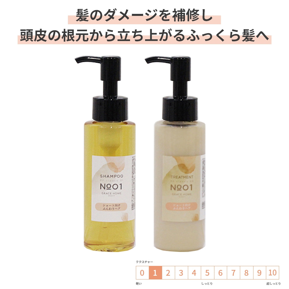 サロン専売品 スカルプケア【シャンプー/トリートメント セット】GRACE HOME BEAUTY No.01 各100ml ボリュームアップ 頭皮ケア