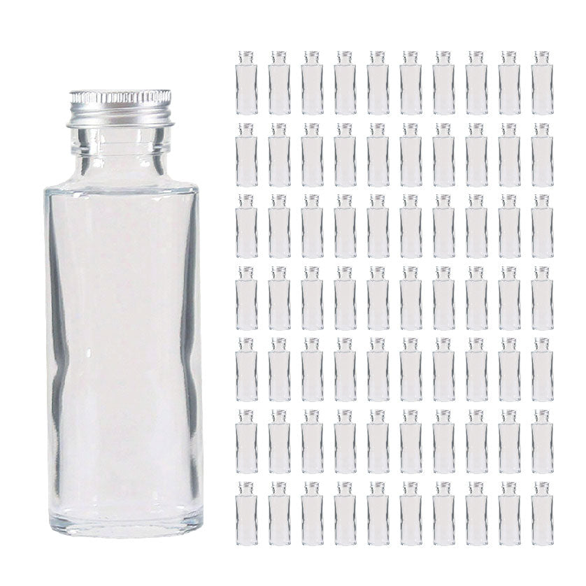 ハーバリウム ボトル 瓶 円柱型 100ml 70本セット キャップ付き 送料無料
