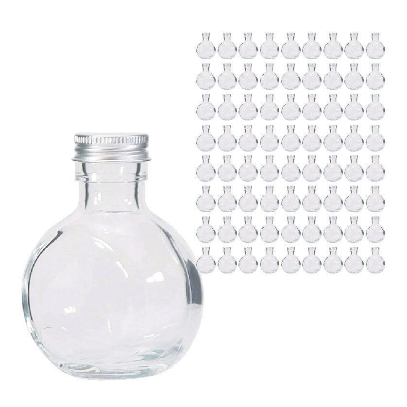 ハーバリウム ボトル 瓶 ミニ型 72本セット キャップ付き 送料無料